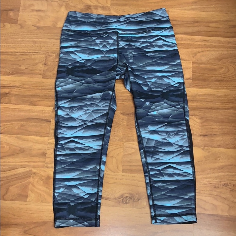 Zella (Nordstrom Brand) Geometric Printed Workout Pants with Mesh